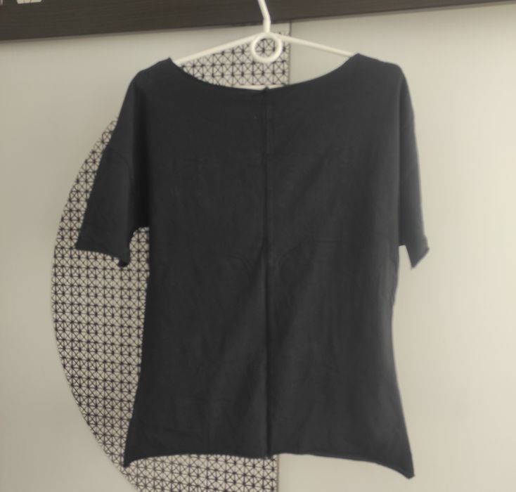 Czarna bluzka damska z sercem, Megi, r S/M