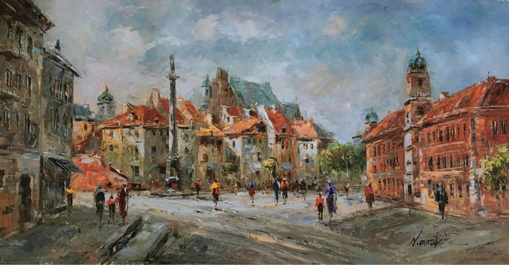 Obraz olejny-Stare Miasto Warszawa