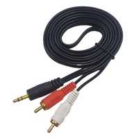 Кабель AUX - 2 тюльпана DC3.5mm - 2RCA 1.5м (в упаковці)