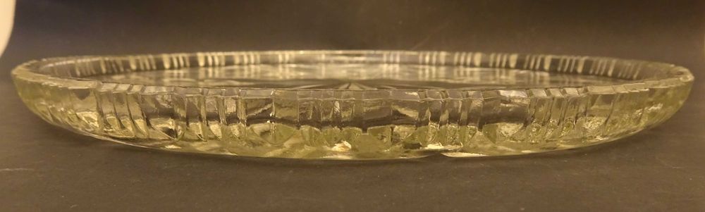 Kryształowy talerz, patera, tortownica, kryształ prl, vintage