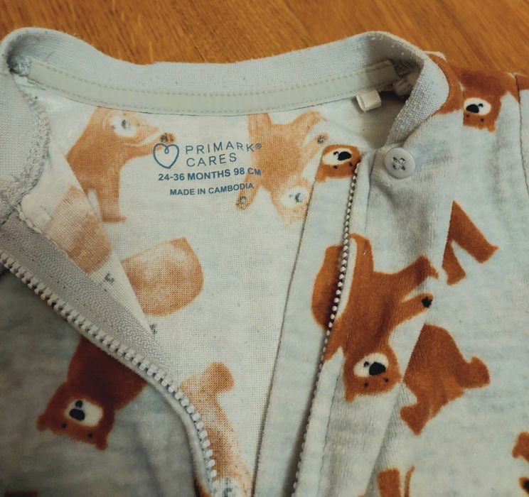 Теплий велюровый ромпер чоловічок 98 primark