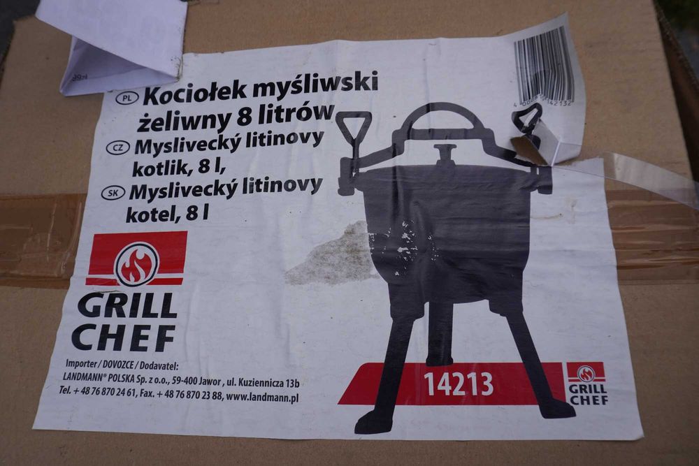 Palenisko na ognisko, Grill, Skład drewna, Kociołek żeliwny