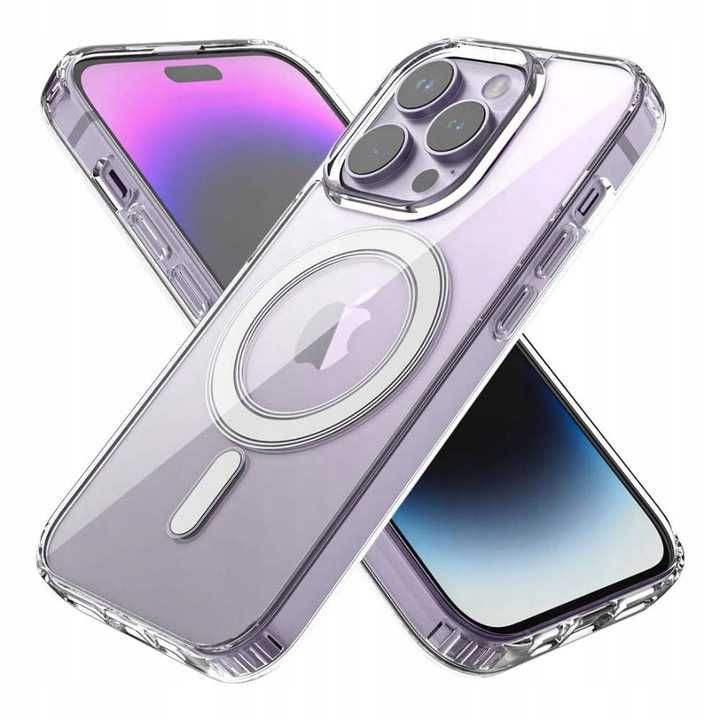 Etui do iPhone 13 / 14 MagSafe WZMACNIANE 360 Clear Case + Pełne Szkło