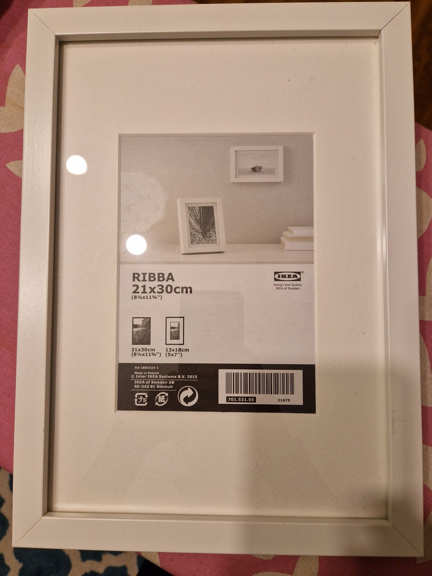 Ramka biała Ikea Ribba 21x30 nowa
