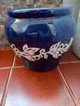 Vaso cerâmico azul