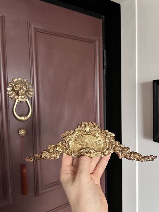 Ozdoba meblowa fronton okucie z brązu brąz mosiądzu antyk francja