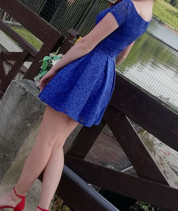 Sukienka chabrowa, sukienka koronkowa