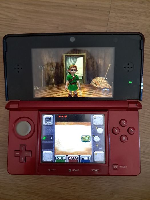 Nintendo 3DS Desbloqueado- Flare RED, na caixa original