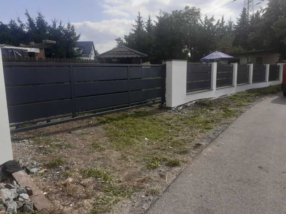 Brama panel z blachy oc+Kolor 4mx1,42m Producent