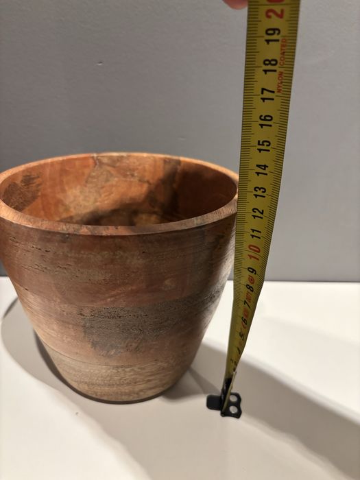 H&M Home drewniana oslonka doniczki