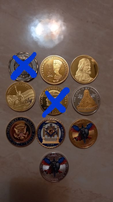 1 монета на вибір, діаметром 4см!