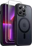 Etui Magnetyczne iPhone 13 Pro 6,1" x2 Szkło Hartowane JETech 3 w 1 Cz