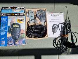 Zestaw CB radio Cobra 75 WX ST oraz antena.