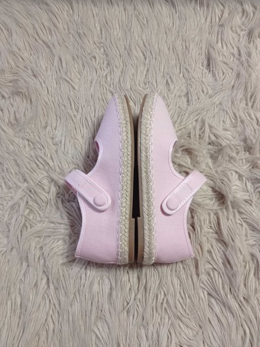 Półbuty baleriny espadryle boho różowe 34