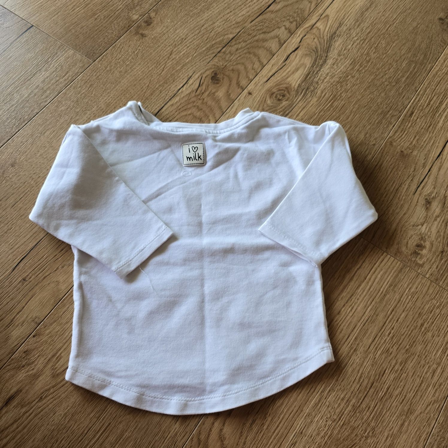 Bluza sweter koszulka i love milk 74 80 hmm