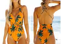 Nowy kostium strój kąpielowy 36/S. // bikini floral palmy