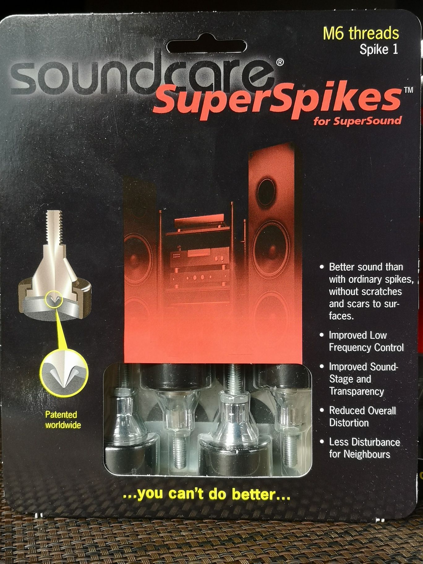 Soundcare Superspikes M6 M8 2x4 szt. kolce do kolumn Super Spikes