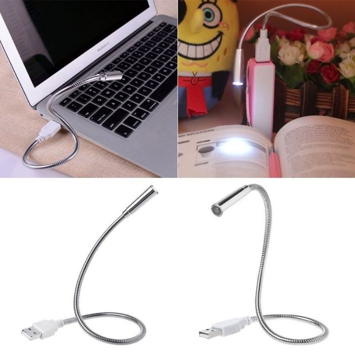 Лампа Светильник USB гибкая для ноутбука, Power Bank
