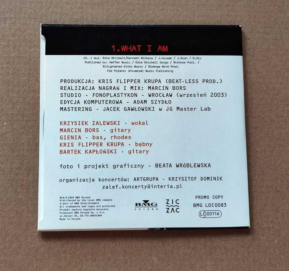 ZALEF Krzysztof Zalewski What I Am 2003 Pistolet CD singiel Nowy