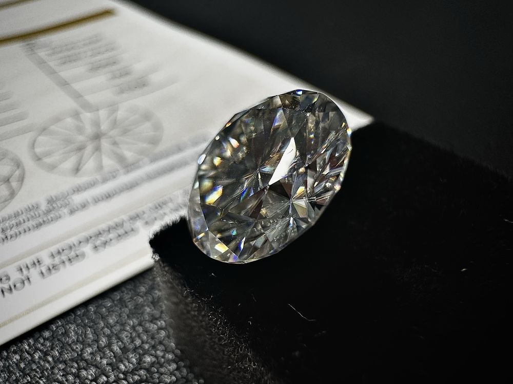 Moissanit 5.0ct D VVS1 11mm z Certyfikatem GRA