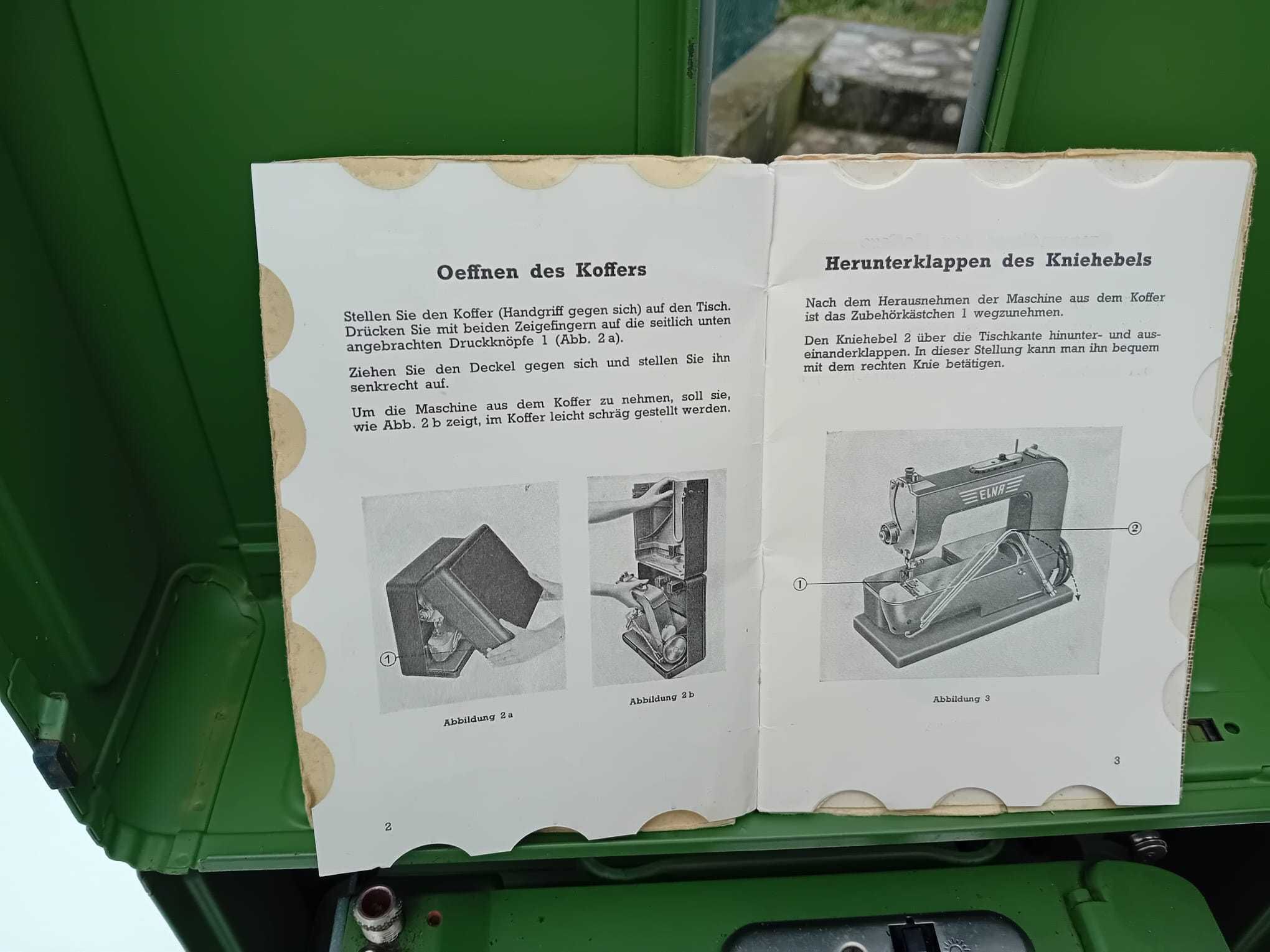 Máquina de costura antiga suíça marca ELNA