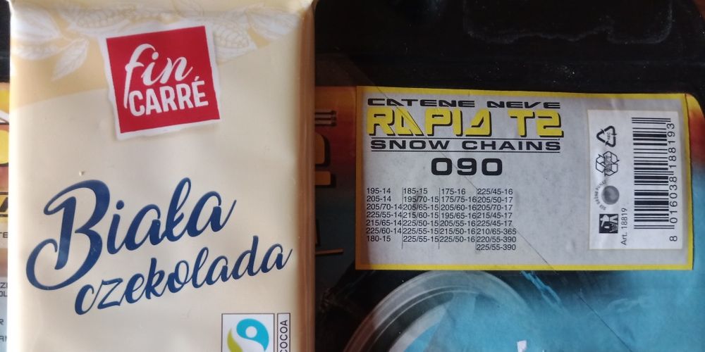 Czekolada Fin Carre biała gratis dorzucam łańcuch Bottari Rapid T2 9mm