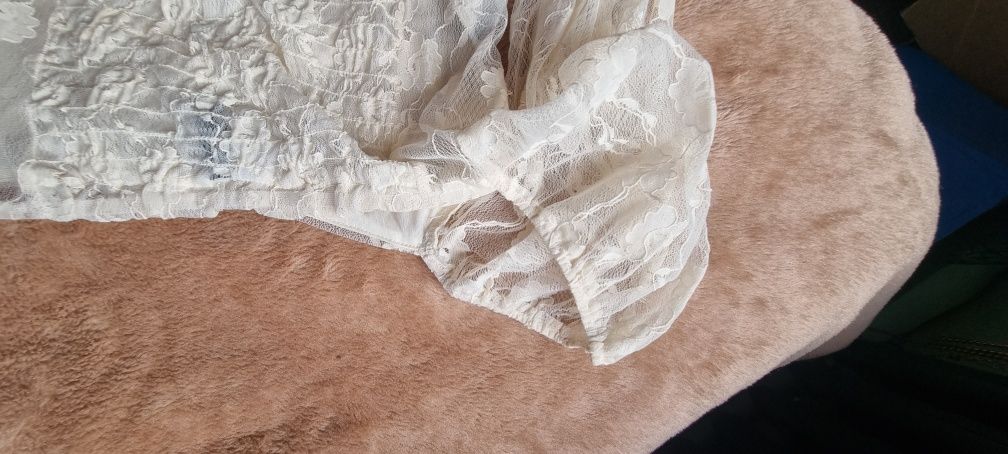 Bluzeczka, crop top koronkowy H&M 36