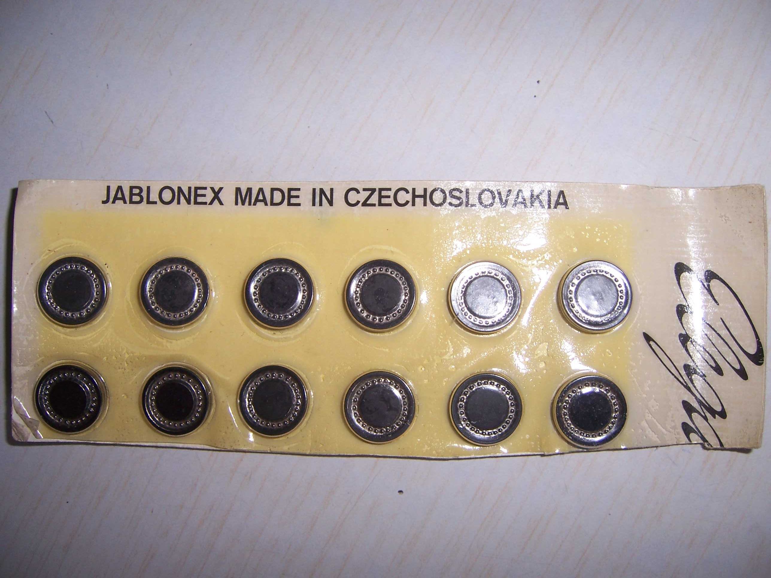 Пуговицы JABLONEX Чехословакия бижутерные