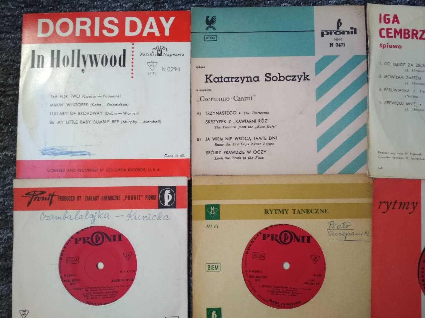 Winyle, single 7 cali, Doris Day, Szczepanik, Danuta Rinn i inni