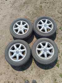 Alufelgi 14" VW 4x100 z ładnymi oponami 195/60 14r polo golf passat