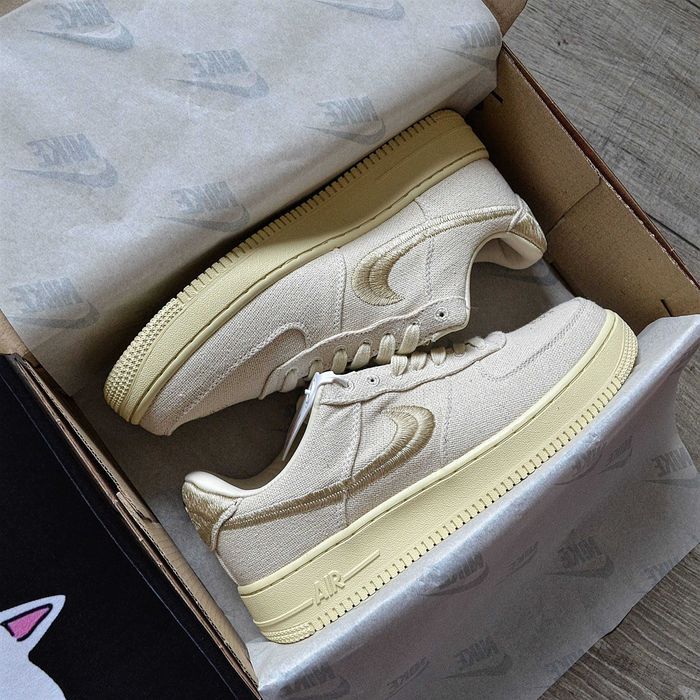 Мужские кроссовки Stussy X Nike Air Force 1 Low 'Fossil Stone' 40-45