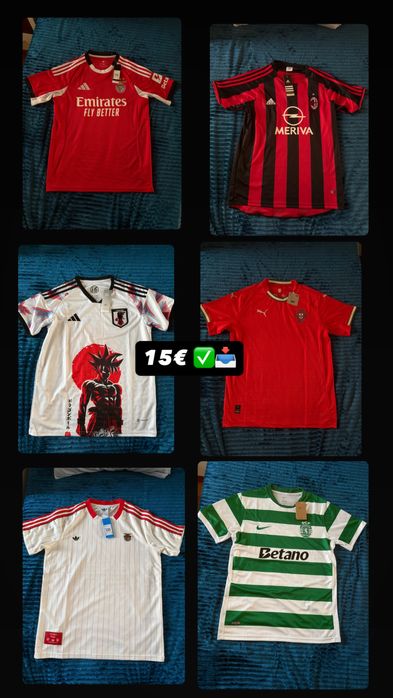 Camisolas de futebol apenas a 15€