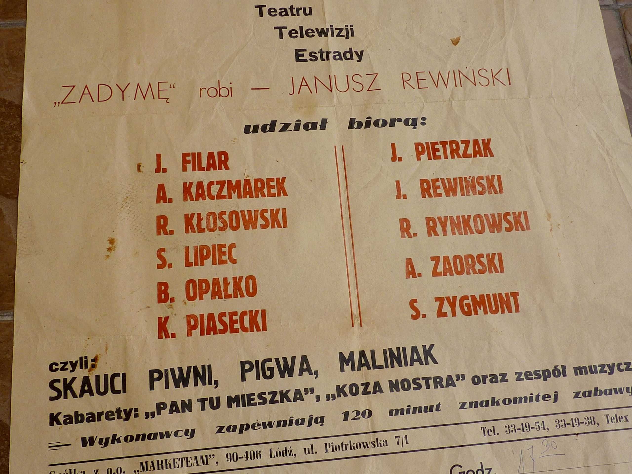 Kabareton i Ogólnopolskie Manewry Kabaretowe - plakat - PRL - 80-te