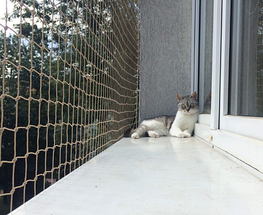 Wzmocniona Siatka Dla Kota ochronna na balkon Oczko 40 mm