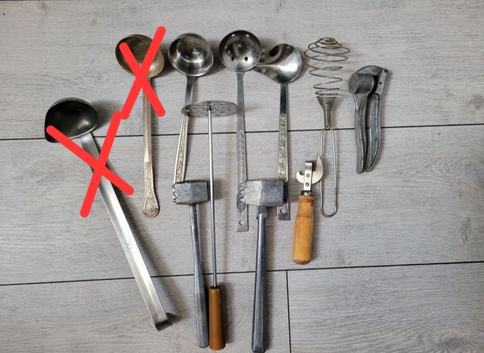 Половник,соусная ложка,венчик,шумовка. Посуда ссср