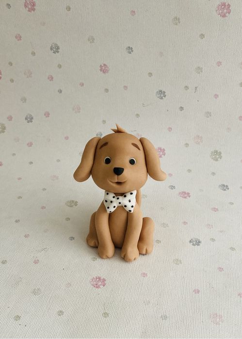 Figurki na tort z masy cukrowej piesek