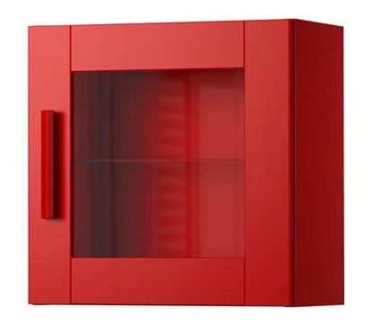 Szafka IKEA Brimnes ścienna z drzwiami szklanymi RED