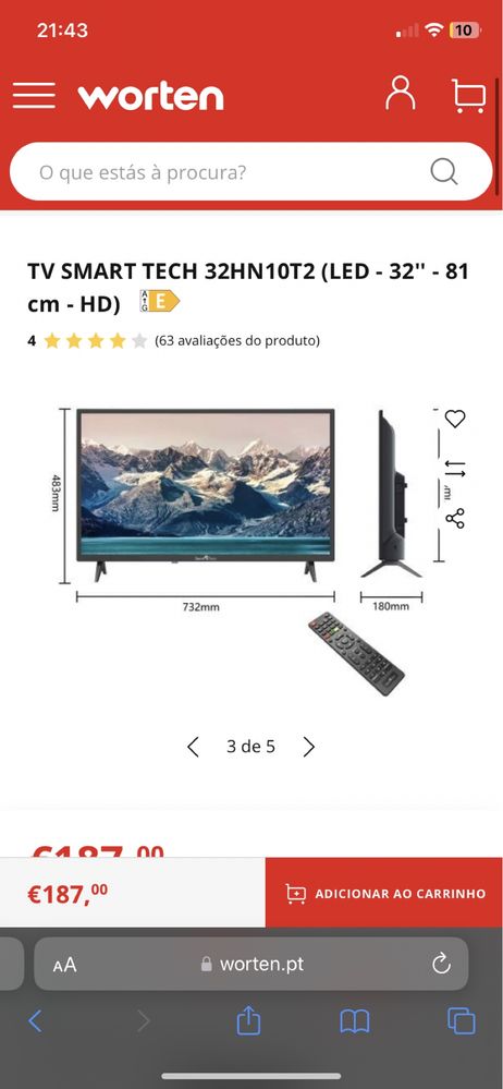 Tv Smart Tech 32HN10T2