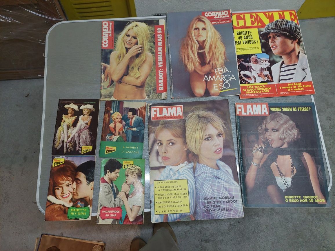 Lote revistas com brigitte bardot na capa