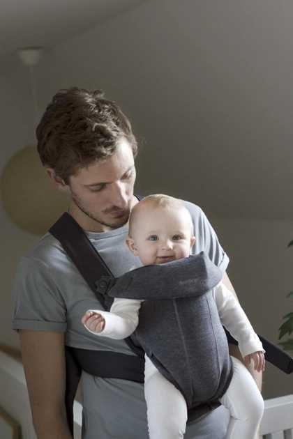 Кенгурушка переноска для дітей рюкзак Baby Bjorn Carrier Mini DarkGrey