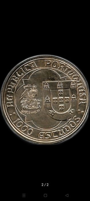 Moeda 1000 Escudos 500 Anos Falecimento de D. João II 1995