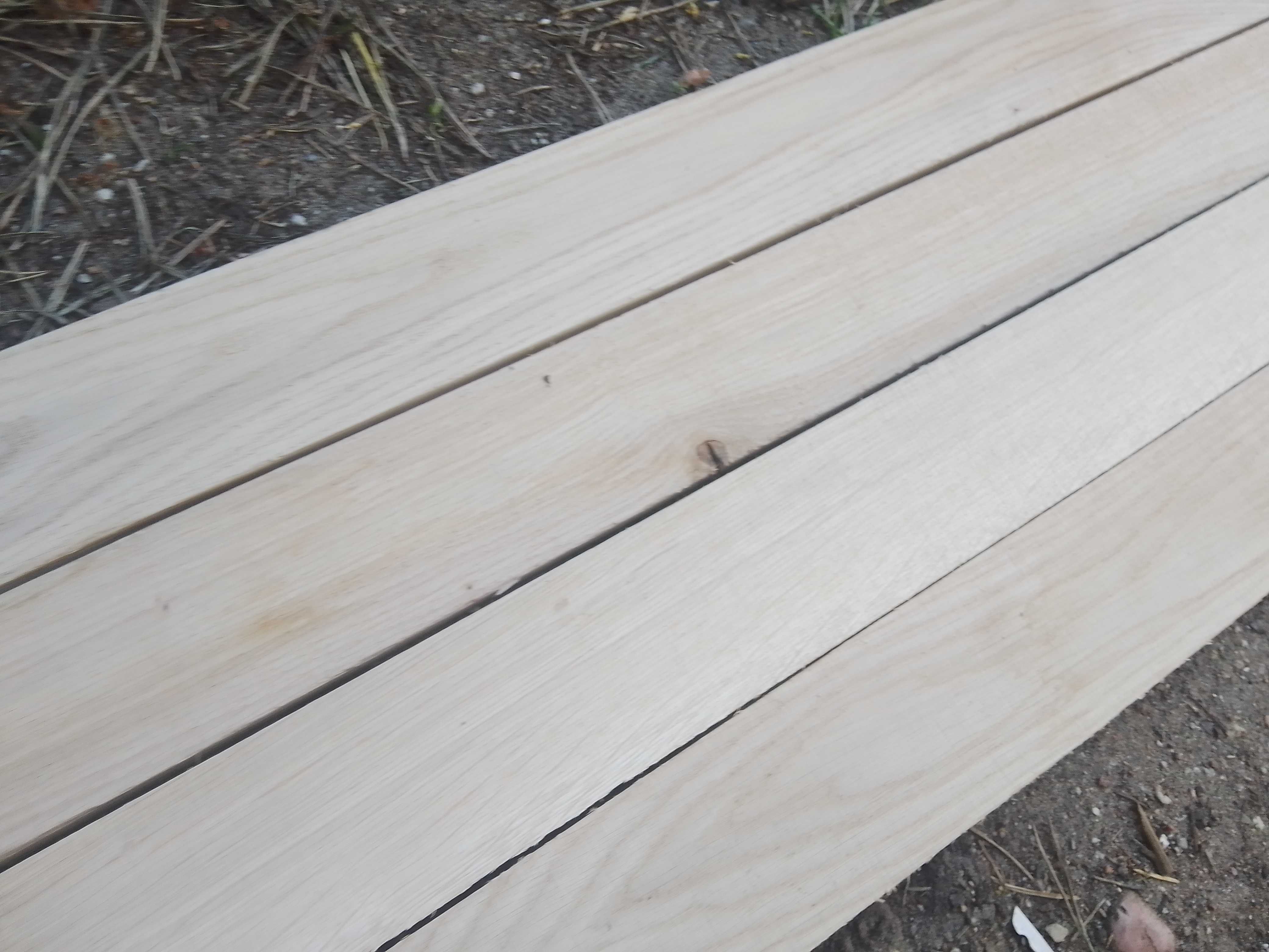 Dębowa deska heblowana, lamela drewniana  130 cm x 6,5 cm, wysyłka