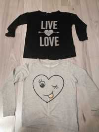 Bluza i sweterek firmy m.in.H&M, dziewczynka,rozmiar 134/140 i 140/146