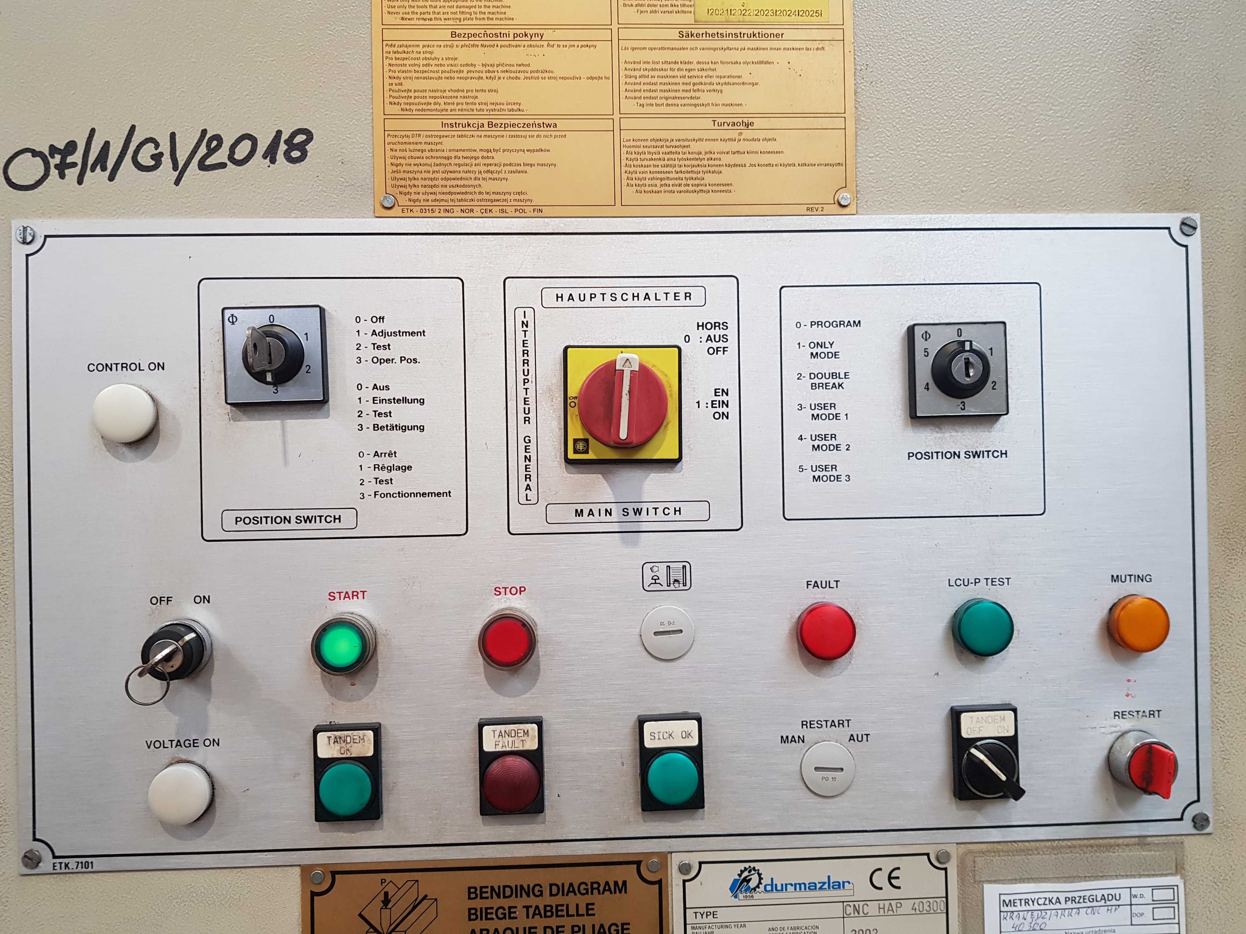 Prasa krawędziowa DURMAZLAR HAP 40300
