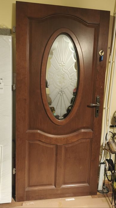 Drzwi zewnętrzne drewniane lewe 90