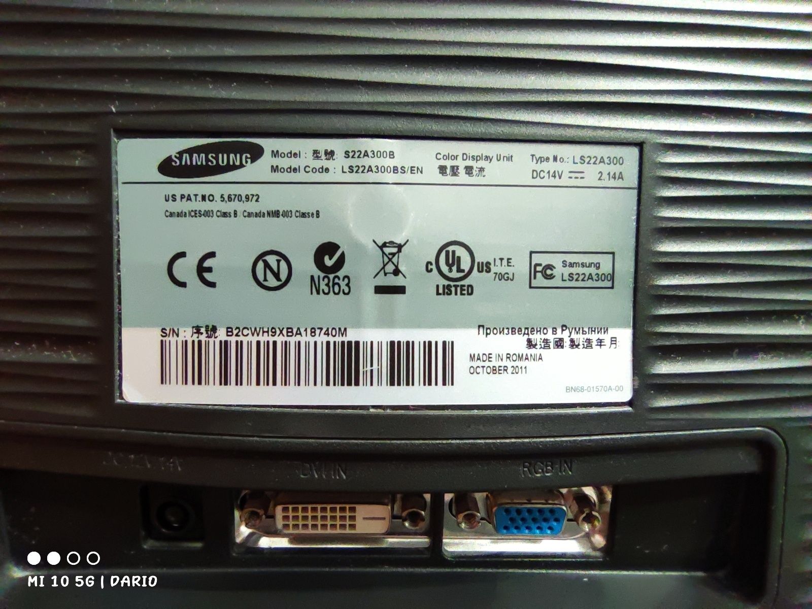 Monitor LED Samsung SyncMasterSA300
