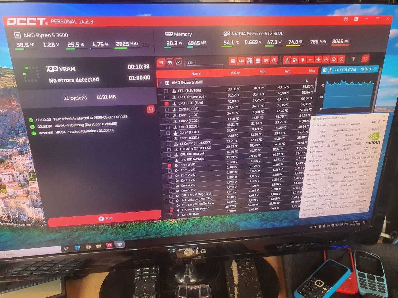 Видеокарта MSI RTX3070 Gaming X Trio 8GB GDDR6 256 bit отличное сост.