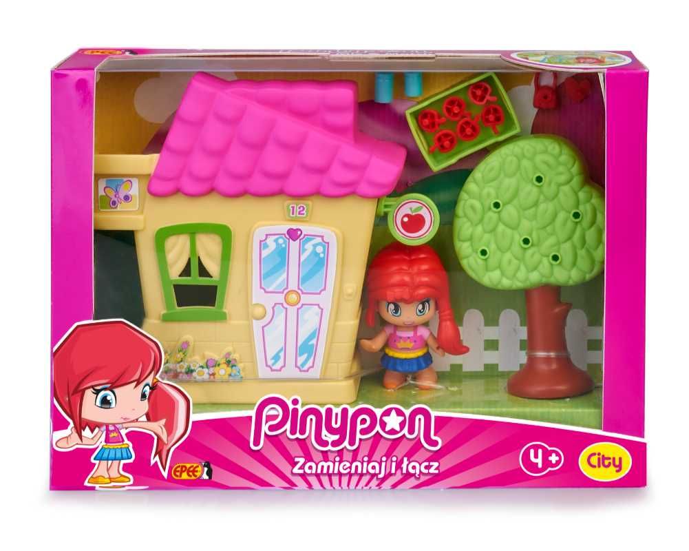 Pinypon City –  żółty Domek, zestaw z laleczką 7 cm