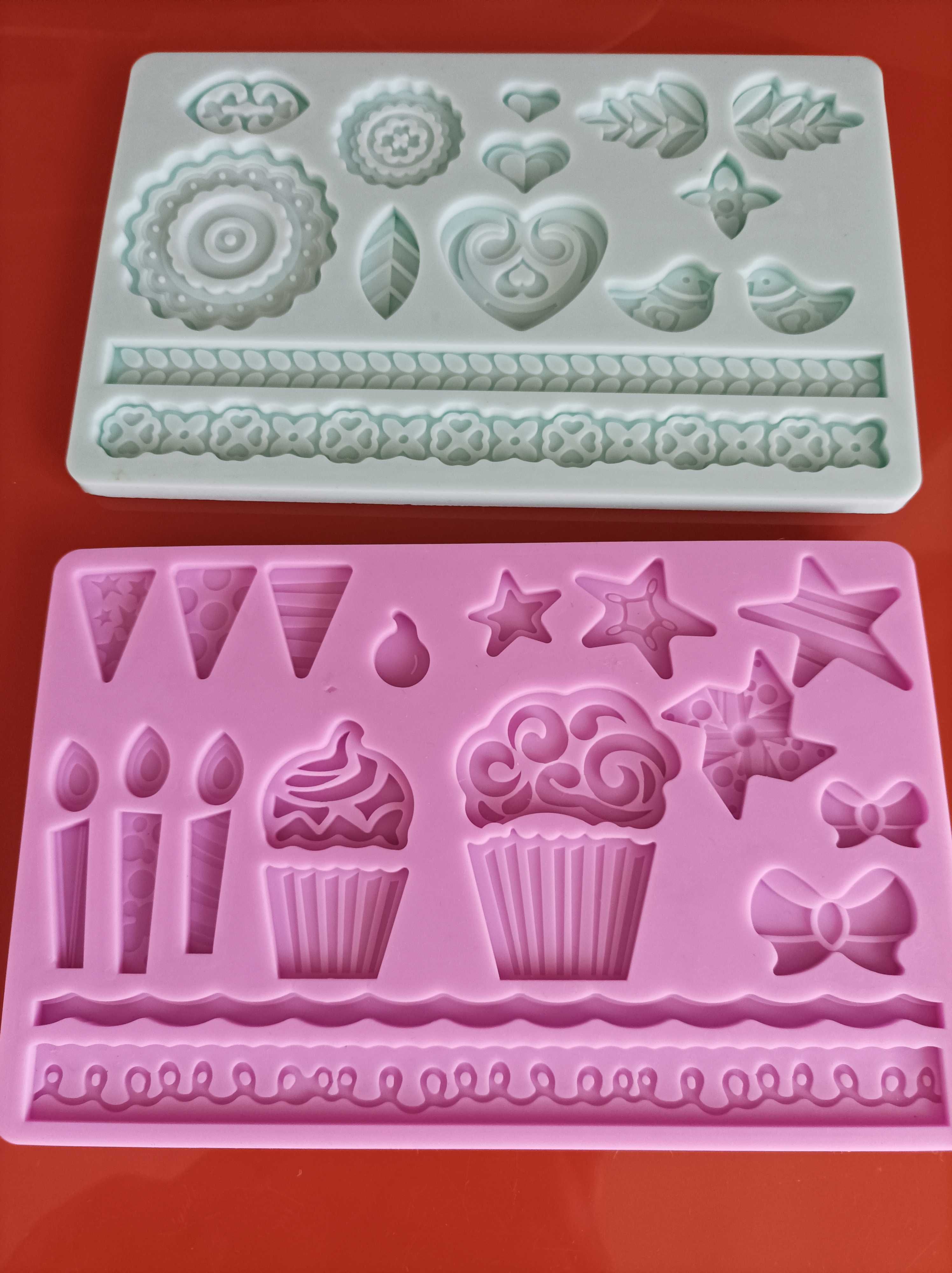 3 Moldes de silicone para pasta de açúcar Cake design