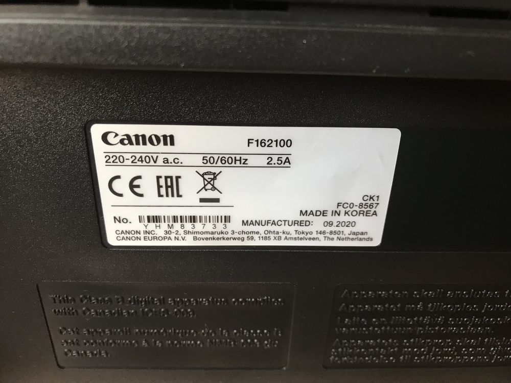 МФУ Canon i-sensys MF 3010 Korea 09.2020